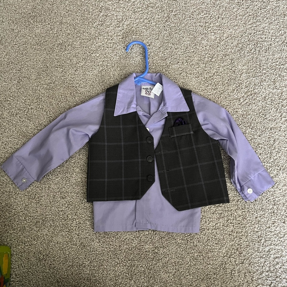 Baby dress shirt with vest